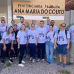 1a turma do Curso de Especialização em Hansenologia em atividade pratica na penitenciaria feminina Ana Maria do Couto em Cuiabá-MT
